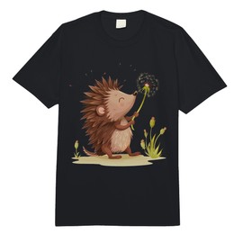 Hedgehog Cartoon Artwork | Hedgehog with Dandelion Comfort Colors Adult Heavyweight T-Shirt