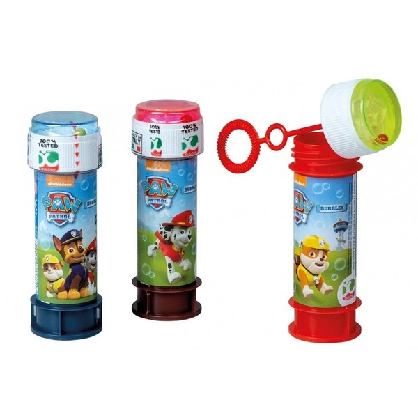 3 Pack PawPatrol Bubbles tubs & wand with Puzzle Maze Lid. 60ml in size.