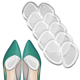 Almohadillas Para Pies De Gel Antideslizante Mujer y Hombre, Elástico Plantillas Para Zapatos De Tacón Para Alivio El Dolor En El Antepié, Almohadillas Para Metatarso Adheridles Para Zapato 5 Pares