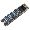 M.2 to PCIe Expansion Card PCIE 4 Ports Strong Anti