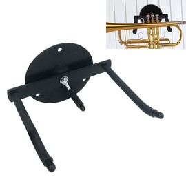 TUOREN Trumpet Hanger Wall Mount Stand Metal Trumpet Instrument Wall Mounted Rack Holder for Piccolo Pocket Trumpet Standard Trumpet Display Accessories Round Mount