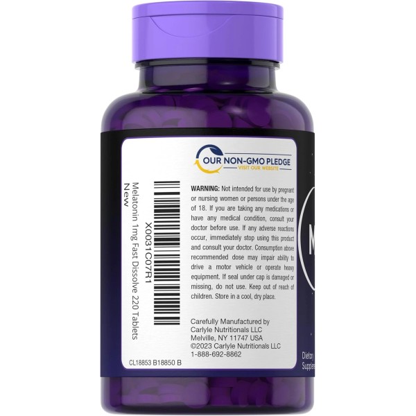 Does not apply Melatonin 1 Mg | 220 Fast Dissolve