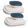 Minkissy 2pcs Shape Kitchen Cleaning Sponge Natural Scrubbers Ergonomic Handle