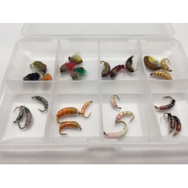 Fly Fishing Box of Czech Nymphs Copper Wire Weighted 24 Pieces Format 10/14 Pack # 321
