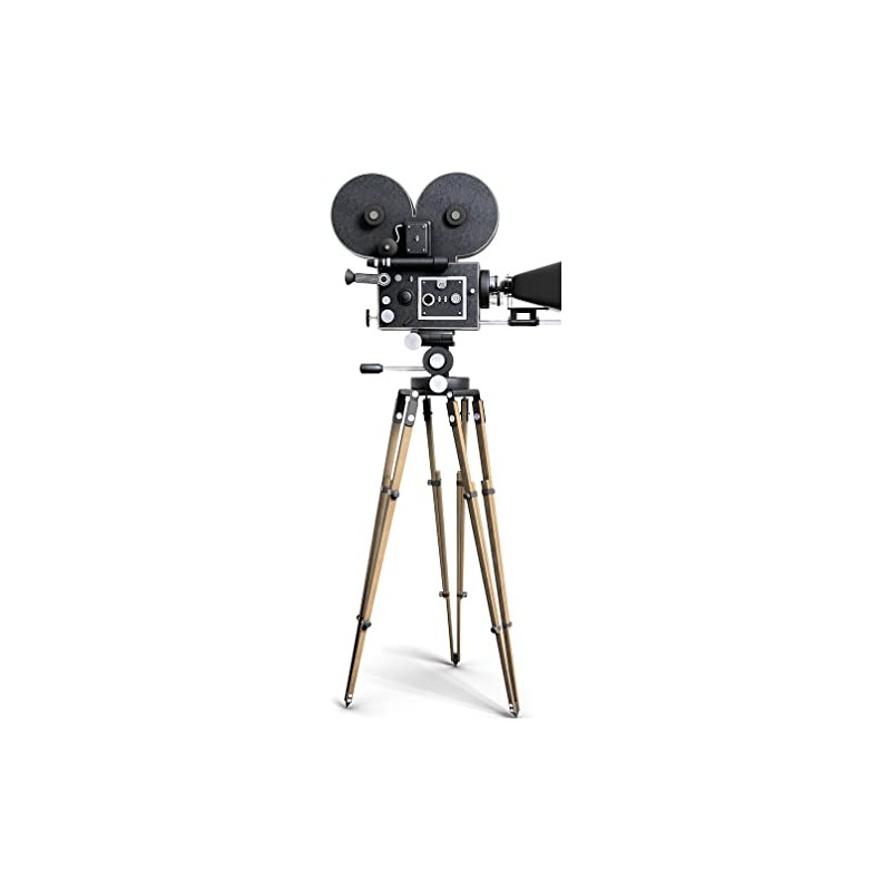 MSP12147 Old Fashioned Movie Camera Movie Set Prop 8in Acrylic