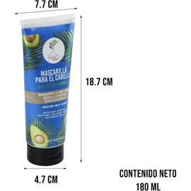 Arbol Verde Mascarilla para el cabello Natural con Aceite de Girasol, Aceite de Coco, Aceite de Aguacate. 180 ml.