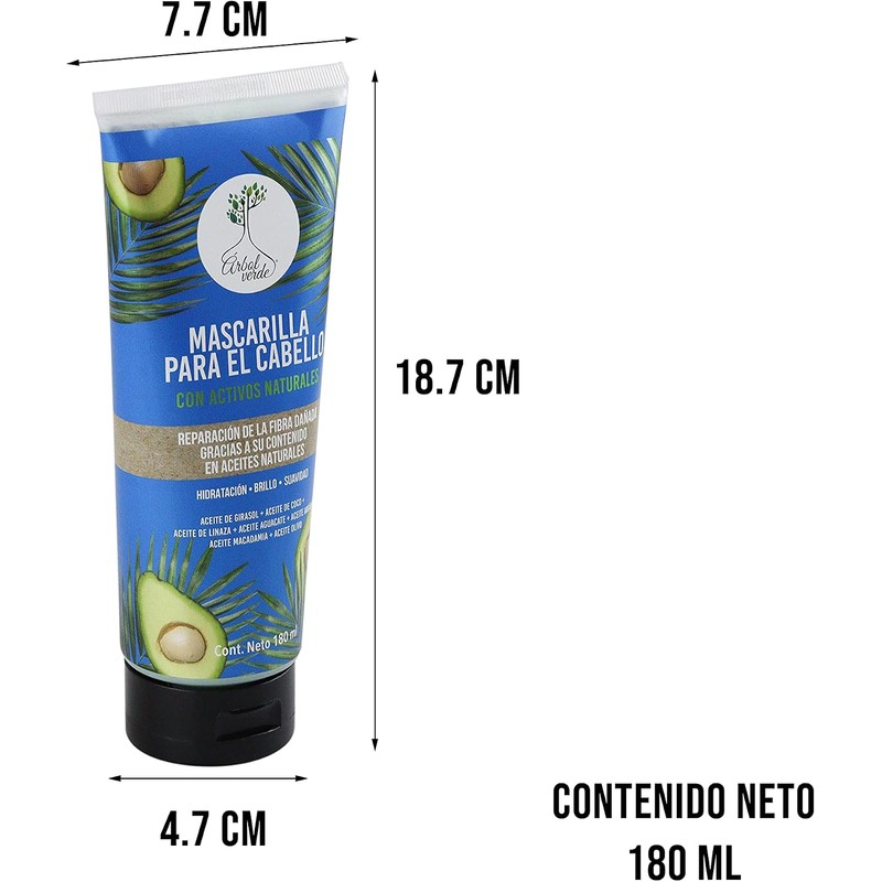 Arbol Verde Mascarilla para el cabello Natural con Aceite de
