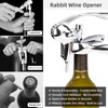 QONYFONE Rabbit Wine Opener Set with Luxury Gift Box, 5-Piece