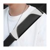 Povtii 2 PCS Carbon Fiber Leather Car Seat Belt Covers