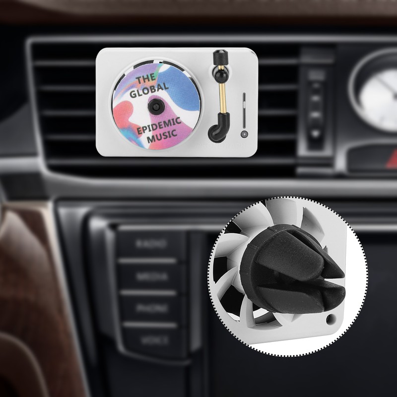 Vintage Phonograph Shape Mini Wearproof Car Fragrance Machine with Solid