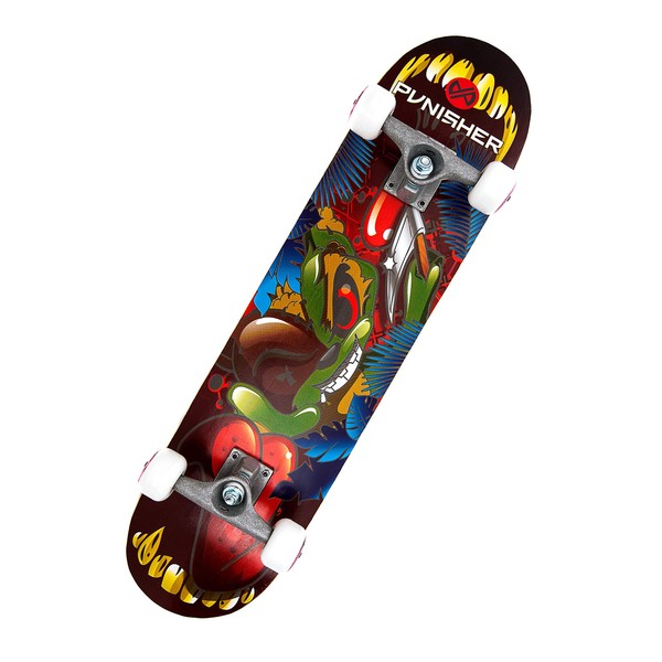 Punisher Skateboards Ranger 31-Inch Double Kick Concave Complete Skateboard