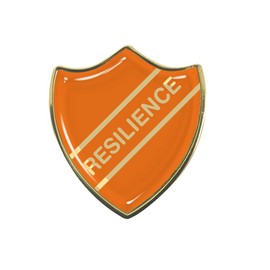 Capricornone Resilience Gel Domed Orange School Shield Badge