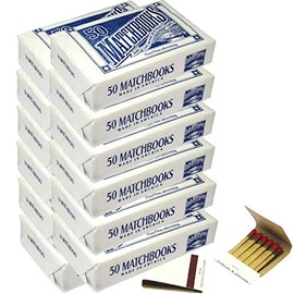 12 Boxes - White Plain Matches Matchbooks Wedding, Anniversary, Birthday, Party (600 Matchbook Total)