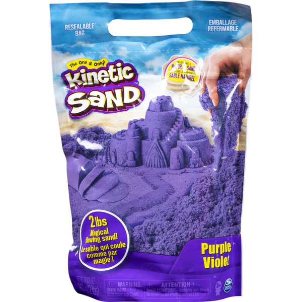Kinetic Sand The Original Moldable Sensory Play Sand, Purple, 2 Pounds