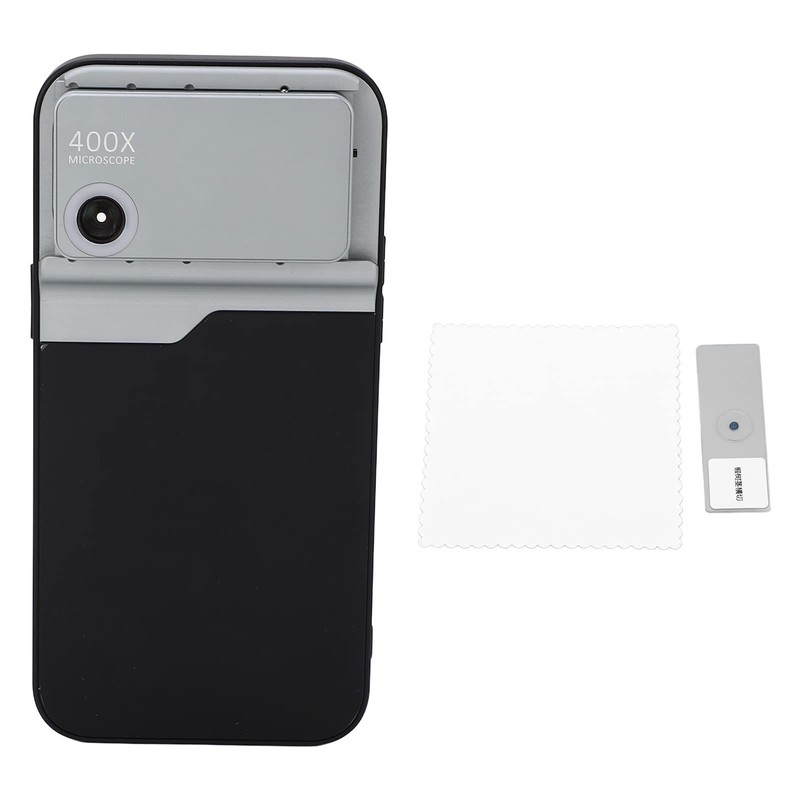 400x Microscope Lens for iOS 14,Portable Phone Microscope with LED