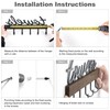 Dahey Small Towel Rack with 6 Hooks, Towel Holder Wall