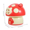 Kisangel Mushroom Shaped Piggy Bank Decorative Saving Pot for Plastic