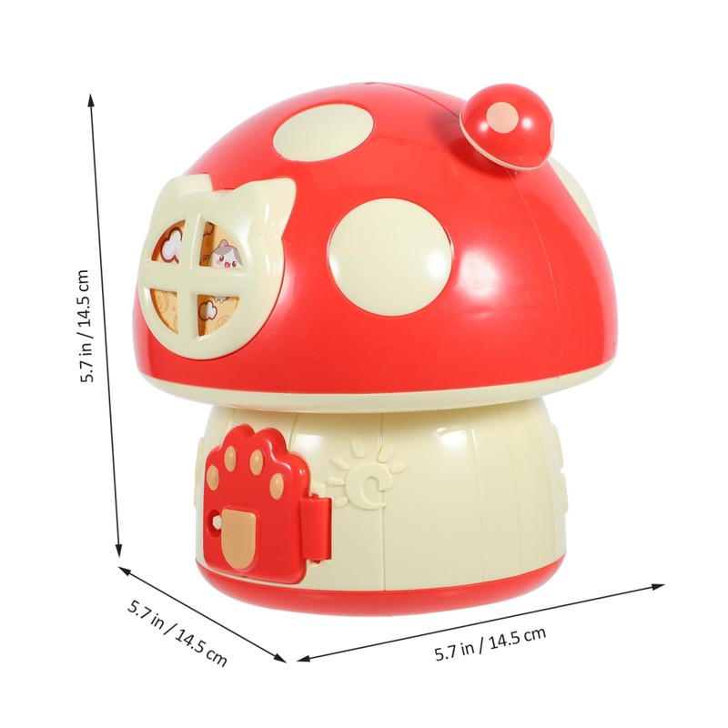 Kisangel Mushroom Shaped Piggy Bank Decorative Saving Pot for Plastic