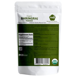 Iyasa Holistics Organic Bhringraj Powder (Eclipta alba), Bhringaraj, Natural Herbal Hair Care, DIY Hair Oil Ingredient, Premium Quality 227g (8 oz)(0.5 lb)