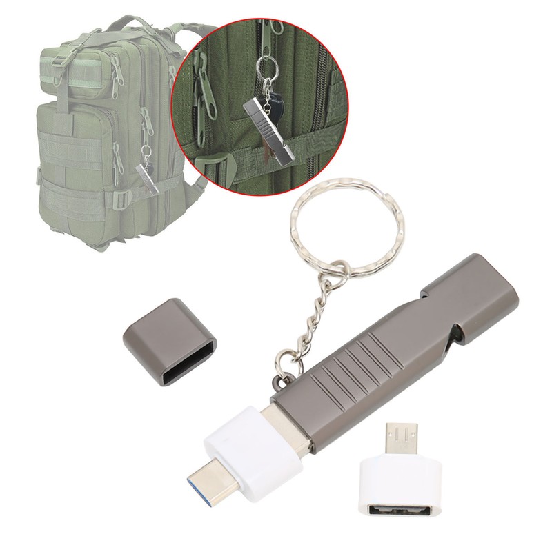 Whistle Flash Drive SOS Outdoor Waterproof USB3.0 120dB Sound Multifunction