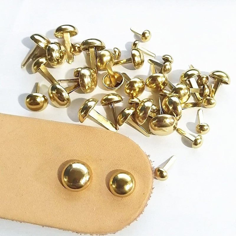 Ieron 200 Pcs Brads Paper Fasteners Mini Round Metal Scrapbooking