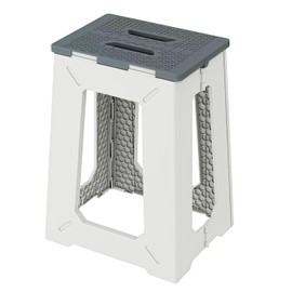 Foldable Bath Shower Safety Chair Seat, 17.7" High Anti-Slip Bench Bath tub Stool for Elderly or Seniors (ShowerChair Grey)