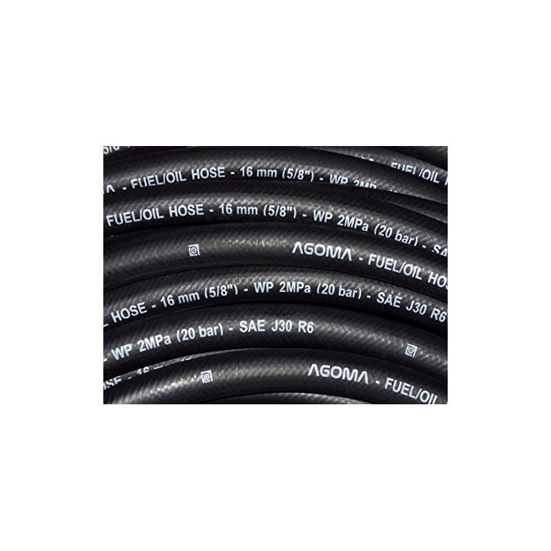 Reinforced Rubber Petrol/Diesel/Water Fuel Pipe,2m Lengths (5mm)