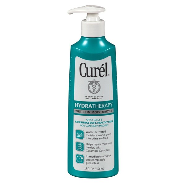 Curel Hydra Therapy 12 Ounce Wet Skin Moisturizer Pump (354ml) (2 Pack)