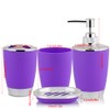 4Pcs/Set Bathroom Suit Accessories Includes Cup Toothbrush Holder Soap Dish