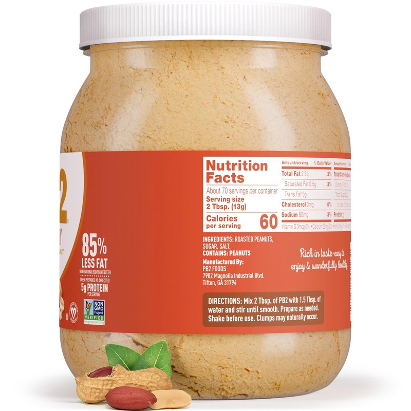 PB2 Crunchy Powdered Peanut Butter - Peanut Butter Powder with