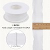 CABODYALS 10 Yards 1.5 Inch White Ruffle Ribbon Ruffled Edge