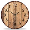GRAVURZEILE Wooden Wall Clock - Nature Love - Sweeping Movement - No Ticking Noise - Diameter 30 cm - Design Wall Clocks for Living Room, Bedroom and Kitchen
