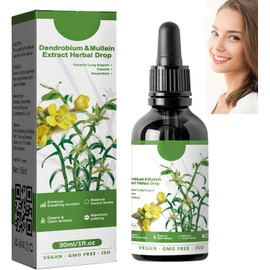 Powerful Lung Cleanse,Clear Lung Drops,Herbal Lung Care Essence,Natural Herbal Lung Cleanse Essence,Clear Breath Dendrobium & Mullein Extract Drops,Dendrobium Mullein Extract for Lung Care
