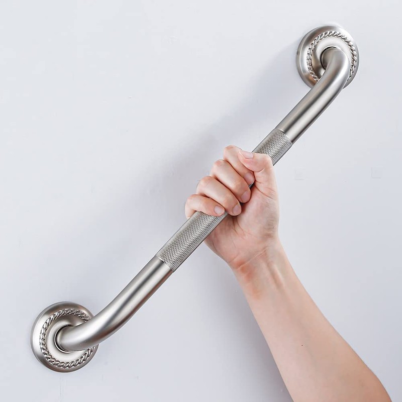 IMPEU Anti Slip Shower Grab Bar, 12-Inch Toilet Textured Sturdy