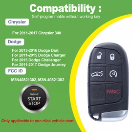 ATPSTOGO 2 New Replacement Remote Key Fob Tool Kit For 2013 2014 2015 2016 Dodge Dart
