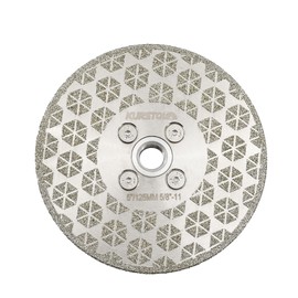 KURSTOL Grinding Cutting Diamond Blade - Granite Grinding Wheel 4.5"/115mm 5/8-11" Flange, Double-Sided Diamond Cutting Disc Saw Blade for Beveling Shaping Marble,Porcelain,Ceramic Tile,Quartz