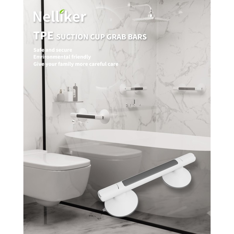 Nelliker Grab Bars for Bathtubs and Showers 2 Pack Shower