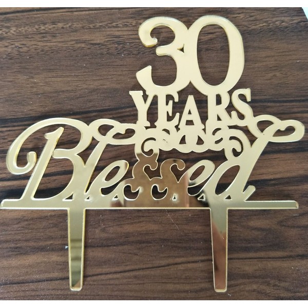 [USA-Sales] 30 Years Blessed Cake Topper, Marriage Anniversary, Anniversary Party