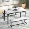 WiberWi Dining Table Set for 4, 47.3” Kitchen Dining Table,