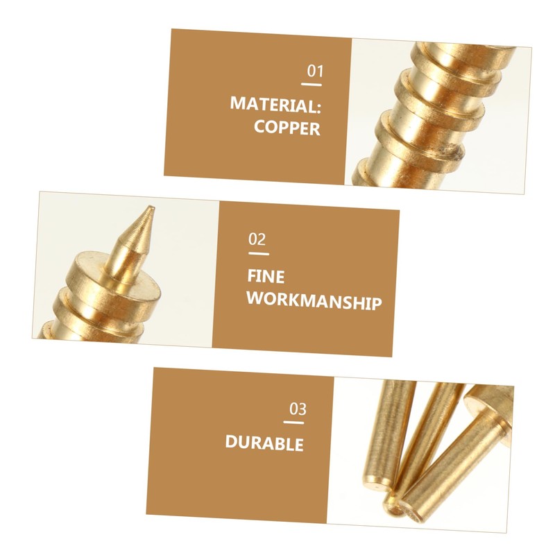 Operitacx DIY Leather Craft Kit 3pcs Copper Leather Slicker Creaser