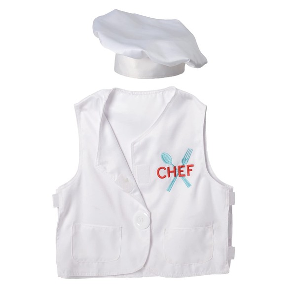 Cre8tive Minds Toddler Dress-Up Vests & Hats Chef,Multicolor
