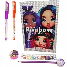 Rainbow High RMS International 90-0018 Notebook Set, Holographic Notes, Toy Set, Colourful, Multi-Coloured