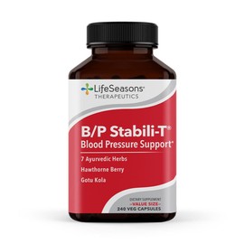 LifeSeasons B/P Stabili-T - Blood Pressure Support - Vitamin Supplement for Healthy Heart & Circulation - Ashwagandha, Arjuna & Hawthorn Berry - 240 Capsules