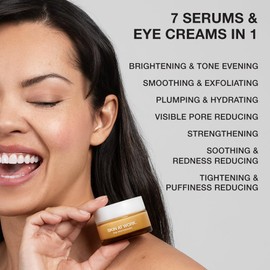 SKIN AT WORK SKIN AT WORK The Protagonist All-In-One Heroic Glow Concentrated Serum + Moisturizer with Niacinamide, Turmeric, Caffeine, Matsutake Mushroom, Sandalwood & Hyaluronic Acid