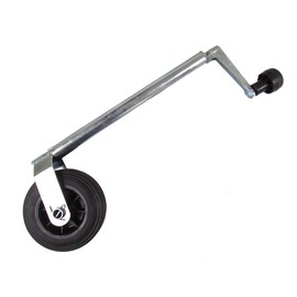 Heavy Duty Caravan Jockey Wheel 35MM (Trailer Plastic Rim Wind Up Handle)