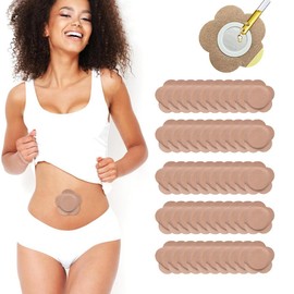 XFSRG 50 Stück Packungen für Den Bauchnabel Wasserdichte Ölbeständige Arzneimittelfreies Bauchnabelpflaster Patches Selbstklebend Wrap Bauchnabel zum Einmalgebrauch (Rosa B)