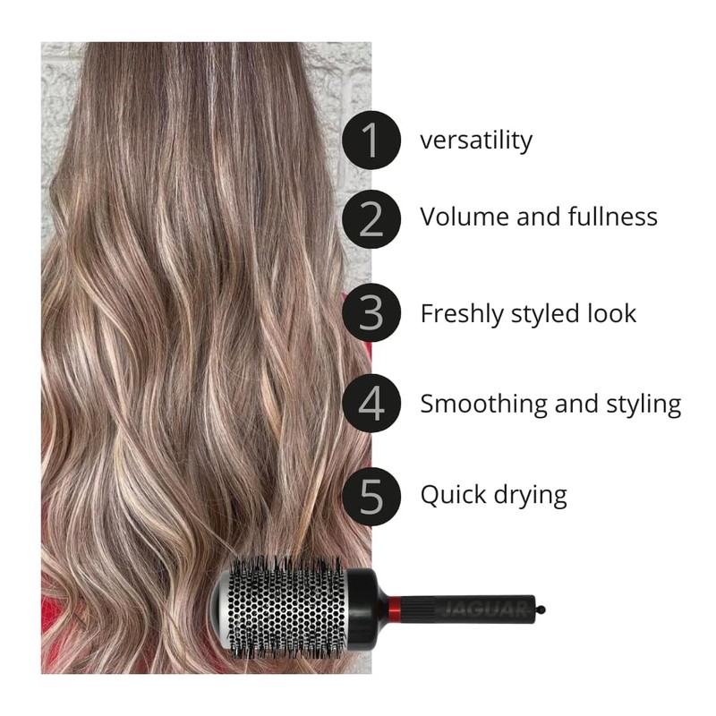 Jaguar T370 Thermal Round Hairbrush 53mm – Boar & Nylon