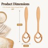 2 Pcs Wooden Danish Dough Whisks for Sourdough Bread, 12.6