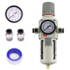 RIH Pneumatics 1/2"NPT Air Filter Pressure Regulator Combo Piggyback, 5
