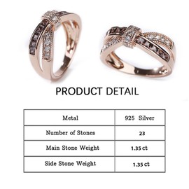 Jeulia Women's Ring, Stylish, Simple, Cross Ribbon, Silver Ring, Cubic Zirconia, Hypoallergenic, Wedding, Engagement, Large Size, Small Size, Japanese Size, Includes Exclusive Box, Birthday, White